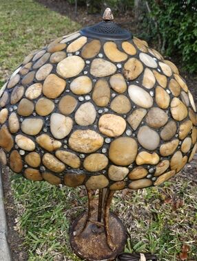 COLOUR CREATIONS LAMP, Tania BRICEL LAMP, River Rock Agate Lamp